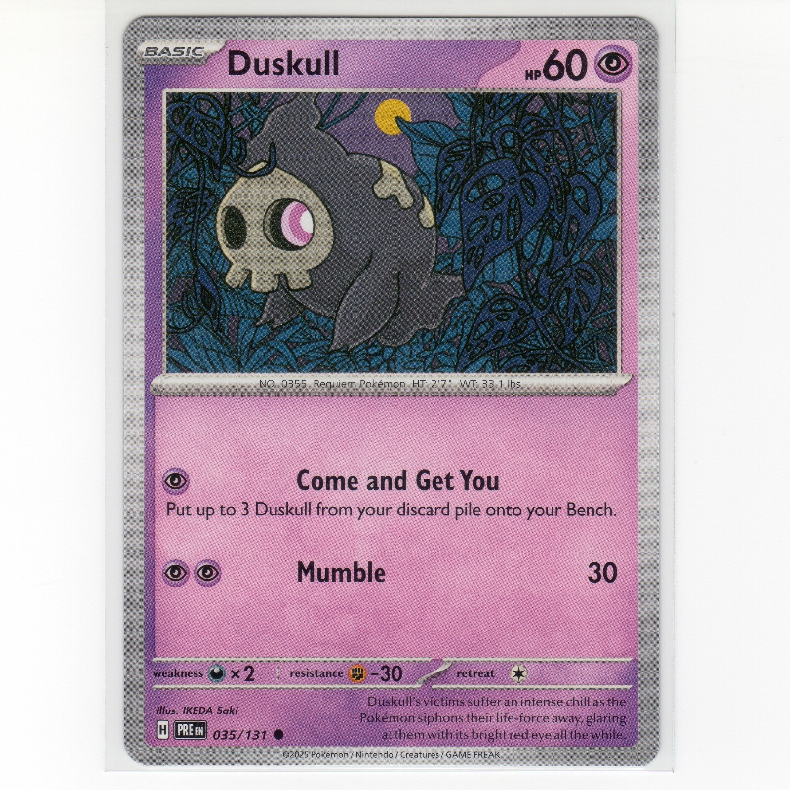 Pokémon TCG Duskull 035/131 SV: Prismatic Evolutions Regular Card EN-NM 2025