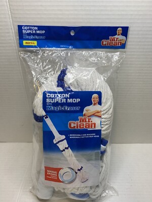 Mr.Clean Cotton Super Twist Mop Refill With Magic Eraser Cotton Mop 446997