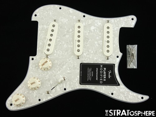 Fender Player II Modified Strat LOADED PICKGUARD, Noiseless Push/Pull Pearloid