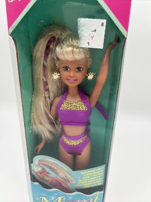 BARBIE MIAMI SKIPPER DOLL RARE PURPLE SWIM SUIT NRFB FROM 1996
