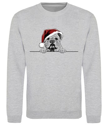 ENGLISH BULLDOG Weihnachten Hund Sweatshirt Erwachsene Kinder Hunde Pullover Pulli Xmas