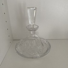 Bleikristall Flakon Kristallglas Blumendekor 30er 40er Jahre Art Deco