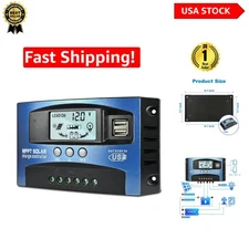 Intelligent 60A Solar Charge Controller with LCD and Timer for 12V/24V Systems