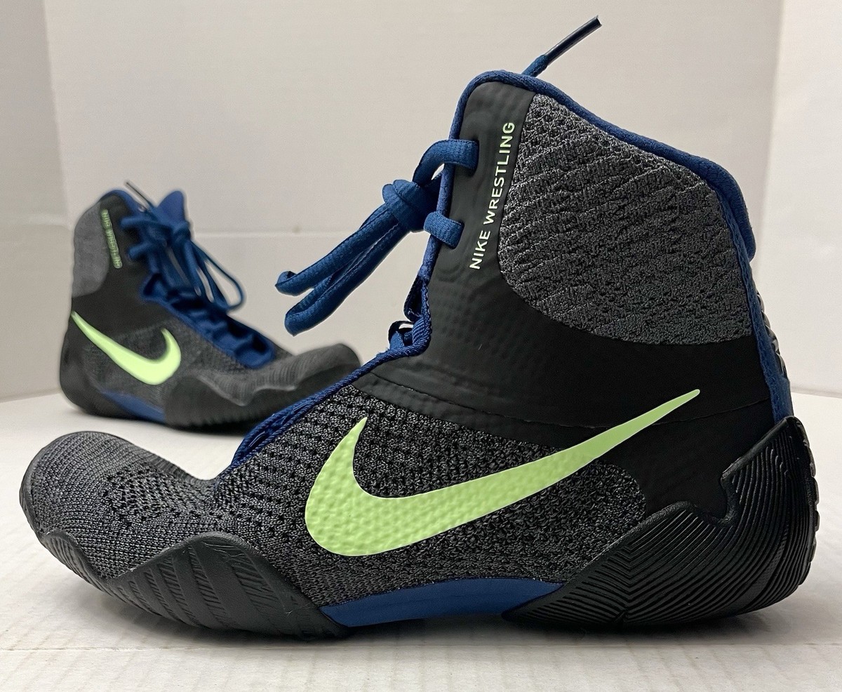 Nike Tawa Flyknit Wrestling Shoes CI2952-004 Grey/Blue/Green  display picture 1