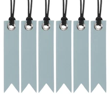 Leather Bookmarks, Grey Book Marks for Reading Women, 6 Pcs