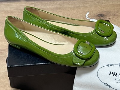 Ballerinas Prada Lackleder Grün 41