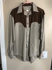 Tru-West Rockmount Ranch Wear Diamond Shape Snap Button Men's Western Shirt M