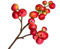 Beeren Pick KüNstlich Pink 35 Cm – 3-Fach Verzweigt – Beerenzweig Deko