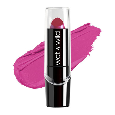 wet n wild Silk Finish Lipstick Fuchsia Blue Pearl Hydrating Vegan Matte