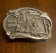 Siskiyou USA Ltd.Edition North Dakota Centennial Belt Buckle -Indian Chief