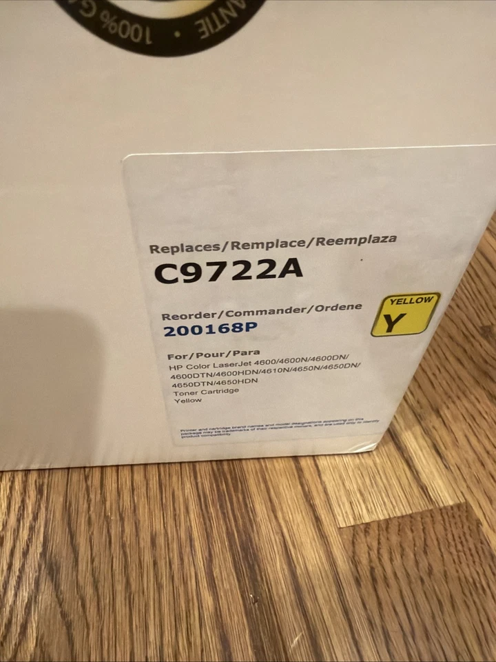 New & Sealed - Yellow C9722A Toner Cartridge For HP Laserjet Printers - Image 2 of 2
