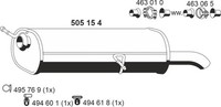 EndschalldäMpfer NachschalldäMpfer Ernst 505154 FüR Peugeot 307 3A C4 CitroËN 1