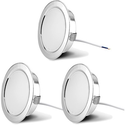 3er Set LED Möbelleuchte 230V,3.5W LED  G4 15mm Flache Möbel Einbaustrahler,3...