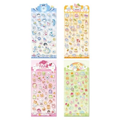 Cartoon 3D Stickers Water Resistant Animal Butterfly Sticker for Planner Pen Box