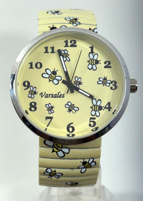 Varsales Watch Women Bumble Bee Dial And Bracelet Quartz 41mm New Battery