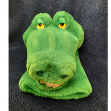 Aurora World Green Alligator/Crocodile Plush Hand Puppet Toy Used See Notes