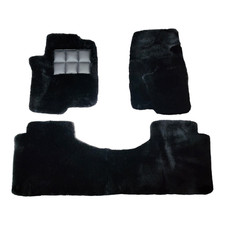 Genuine Black Sheepskin Car Floor Mats for Cadillac Escalade IQL 2025 2026