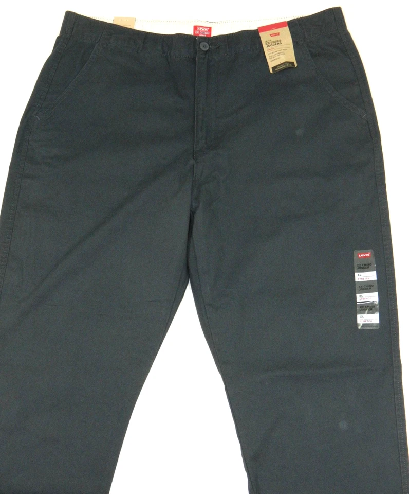 Calça Jogger Masculina Levi's XX Chino NOVA Cinza Etiqueta Elástica Extra Grande Tamanho Medido 38x30 - Imagem 4 de 4