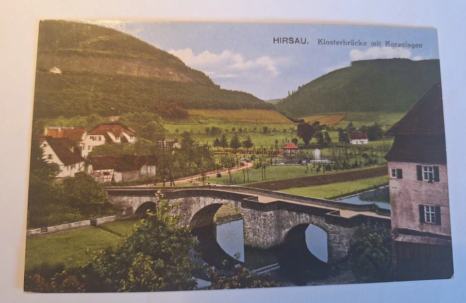 AK Feldpost 1918 Hirsau Calw - Roter Stempel Reserve-Lazarett - Klosterbrücke - Bild 1 von 2