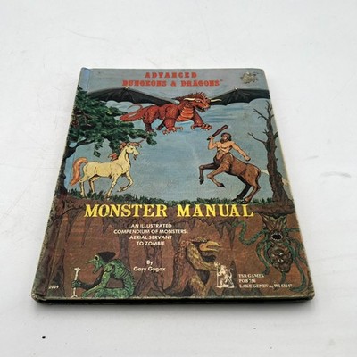 Advanced Dungeons & Dragons Monster Manual by Gary Gygax Hardcover Illustrated
