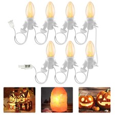Accessory Cord with 7 LED Light Bulb and Female Plug, 14 Ft Christmas Village...