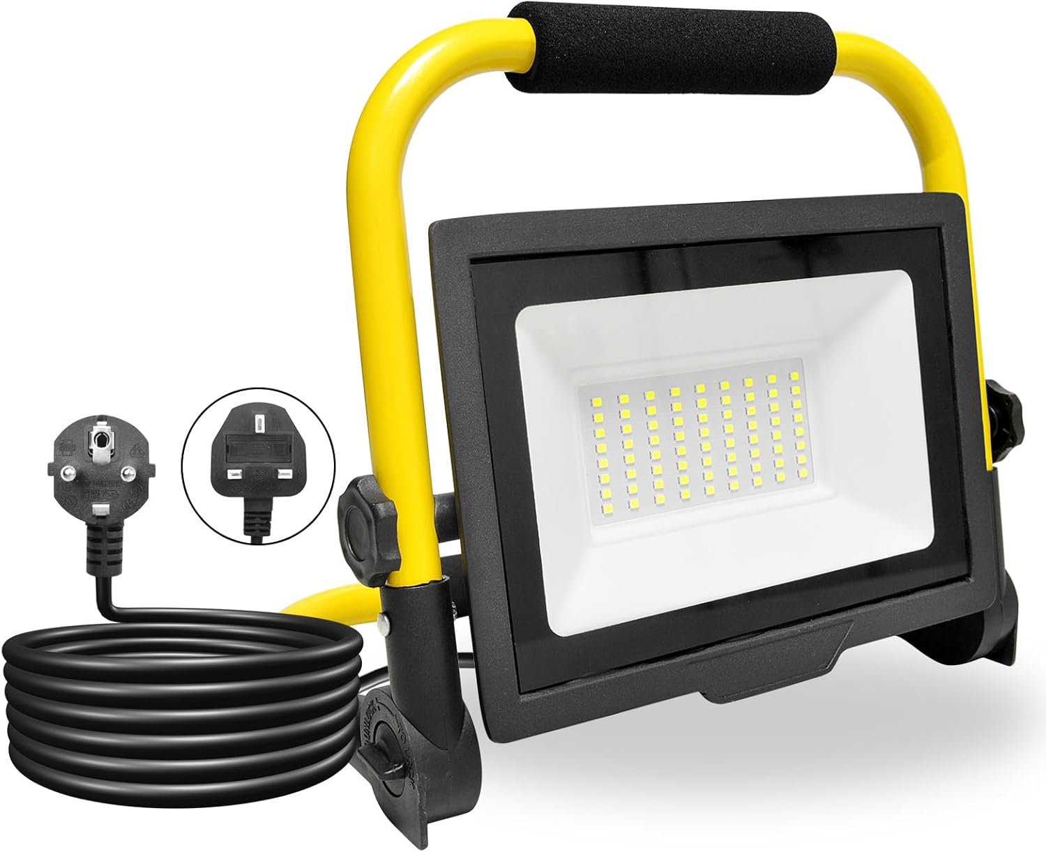 5000LM LED Work Light, LED Outdoor Flood Light, Job Site Lights, Plug in Folding