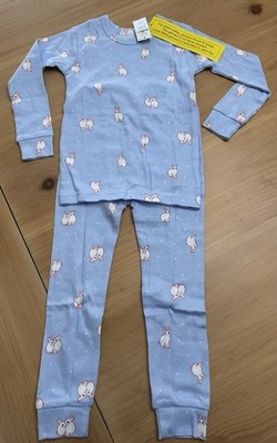 Baby Gap Organically Grown Bunny Rabbit Pajamas Girl 5 Years Old Easter NWT