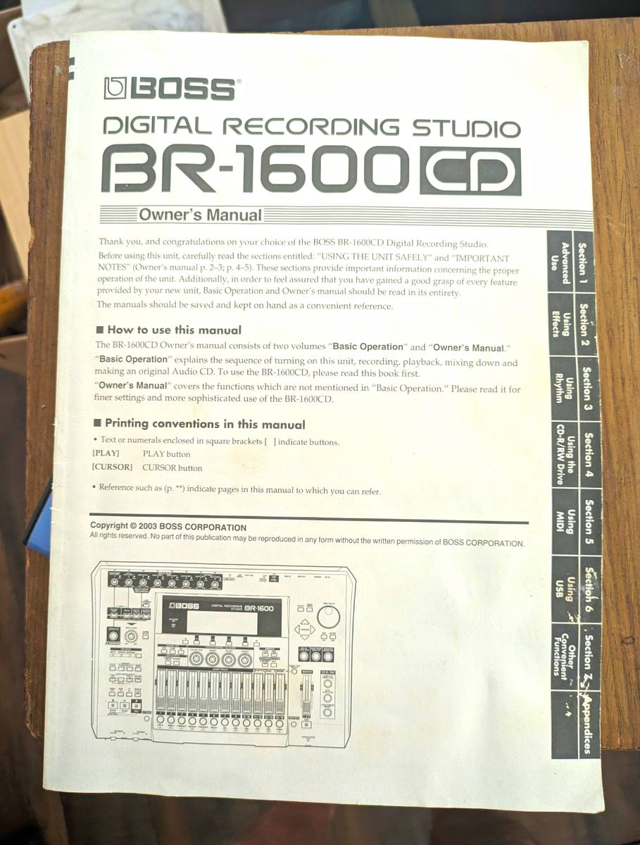 BOSS BR-1600CD Digital Multi Track Recorder for sale online | eBay