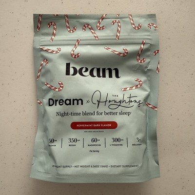 Beam Dream Sleep Powder x the Houghtons, L-Theanine Peppermint Bark Flavor 09/27