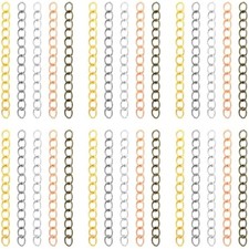 250 PCS Necklace Extender, Multicolor Alloy Chain Extender Chain Exten