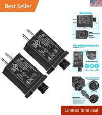 Certified 12V 1A Power Supply for Halloween Christmas Inflatables - 2 Pack