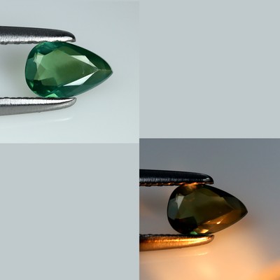 0.36 ct Supreme Pear Cut (6 x 4 mm) Green Un-Heated Alexandrite Natural Gemstone