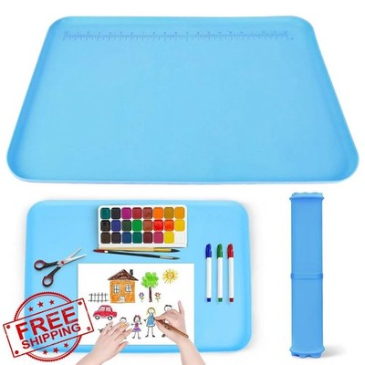 LOESLY 24''x16'' Blue Silicone Art Craft Mat