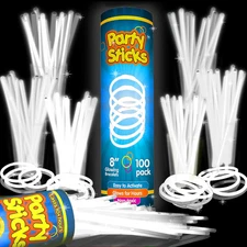Glow Sticks Party Supplies 100Pk - 8 Inch Glow in the Dark Light up Sticks Party