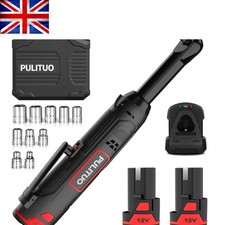 Compact 12V Cordless Ratchet Wrench - 40 Ft-lbs Torque & LED Light Included