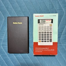 Vintage Calculator Radio Shack EC4028 10 Digit Scientific Pocket Case Box Tested