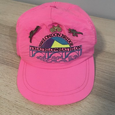 London Bridge Lake Havasu City Arizona Strap Back Hat Pink OS 1990 Vintage