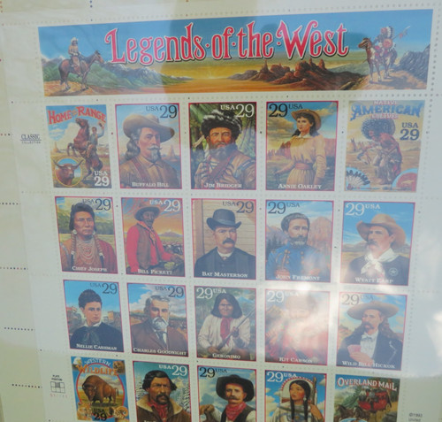 Sheet 20LEGENDS OF THE WEST 29¢ US Postage Stamps. USA # 2869-Face Value $5.80