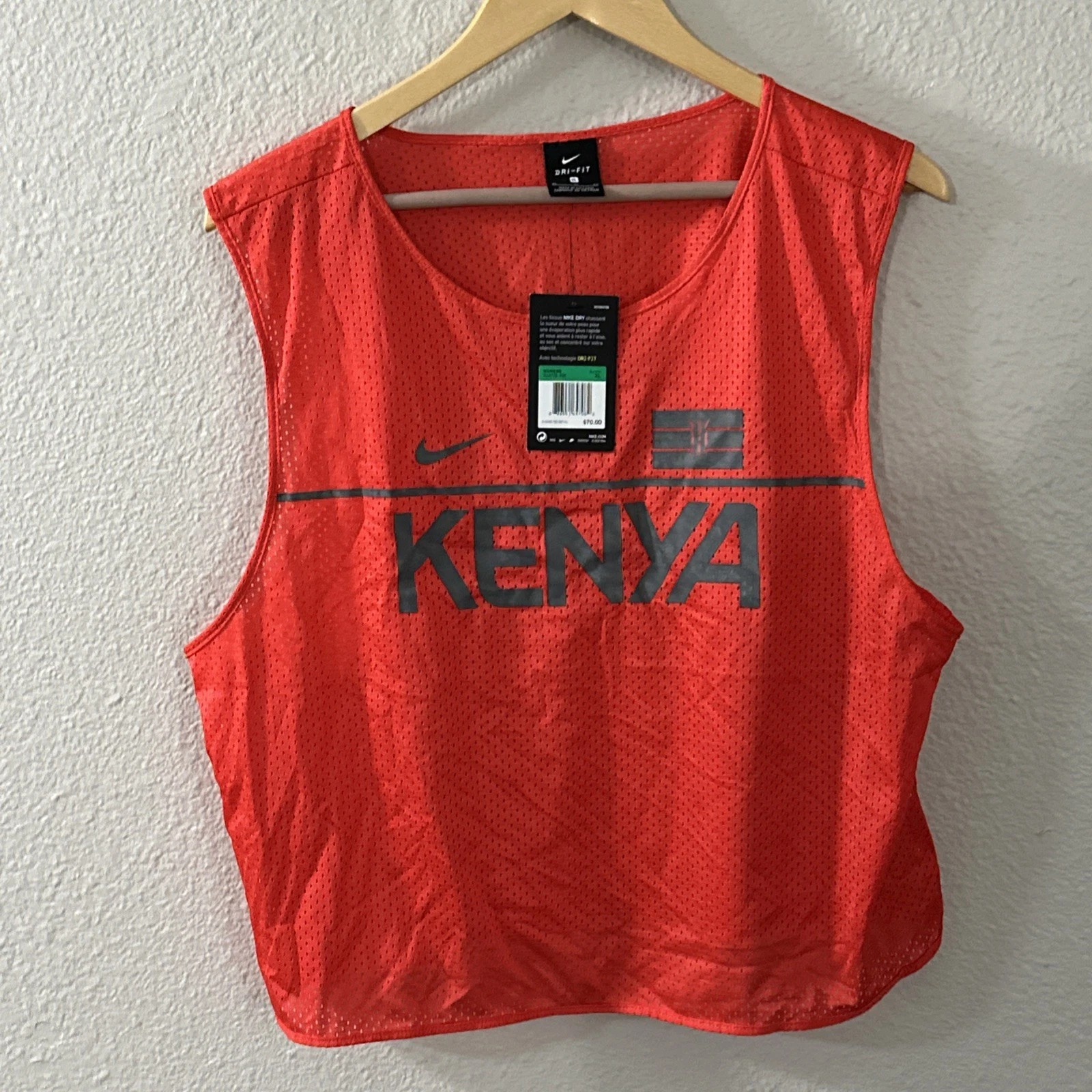 Nike Kenya Track Dri-Fit Marathon Running Tank Top Women's Sz XL 812025-696 NWT