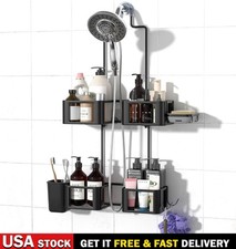 Hanging Shower Caddy for Handheld Showerhead Anti-Swing Overhead Stainless Steel