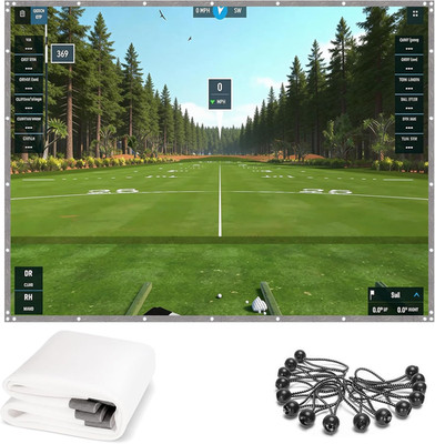 Golf Simulator Impact Screen, Triple Layer Design Launch Monitor Screen for Home