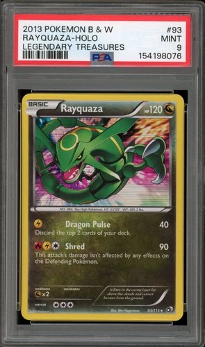 Pokemon Rayquaza Legendary Treasures Holo Rare #93 PSA 9 Mint