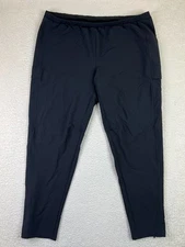 REI Co-Op Junction Hybrid Cycling Pants Men's 2XL Black Zip Cuffs Nylon Stretch