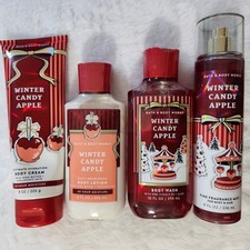 NEW Bath  Body Works Winter Candy Apple Gift Set Body Cream Lotion Wash Mist