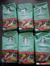 6 X 12oz (72OZ TOTAL) STARBUCKS HALF CAFF HOUSE BLEND MEDIUM ROAST COFFEE GROUND 5.55 per pound