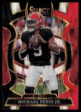 Michael Penix Jr. 2025 Panini Select #46 Black and Red Prizm Shock