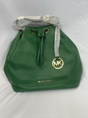 MICHAEL MICHAEL KORS JULES LARGE Drawstring Shoulder BAG LEATHER GOOSEBERRY