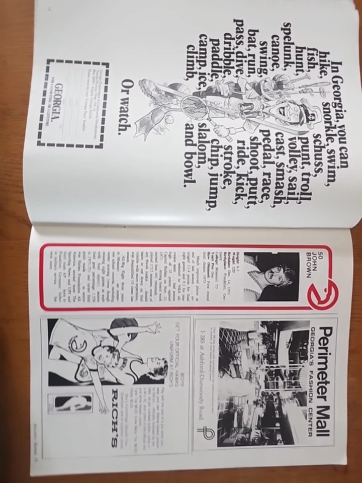 Hawks Magazine November 21 1974 New York Knicks Clyde Frazier John Brown Cover - Image 4 of 4