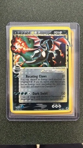 GOLD STAR Charizard #100 | EX Dragon Frontiers Vintage Holo | Pokemon Card LP/MP