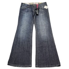 Platinum Jeans Pants Womens 12 Gray Mid Rise 5 Pocket Design Flare Leg Bottoms